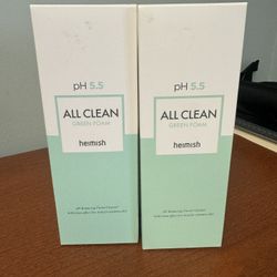 Heimish All Clean Green Foam Facial Cleanser, pH Balancing, All Skin Types, 150g