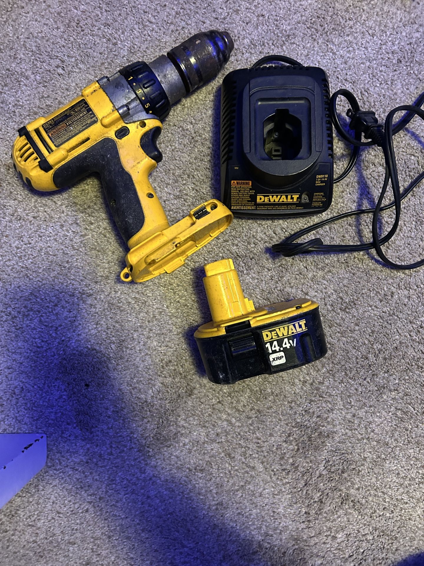 Dewalt 14.5 volt drill and battery