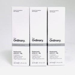 LOT of 3 The Ordinary Hyaluronic Acid 2% + B5 Serum 1oz Hydrating Skincare