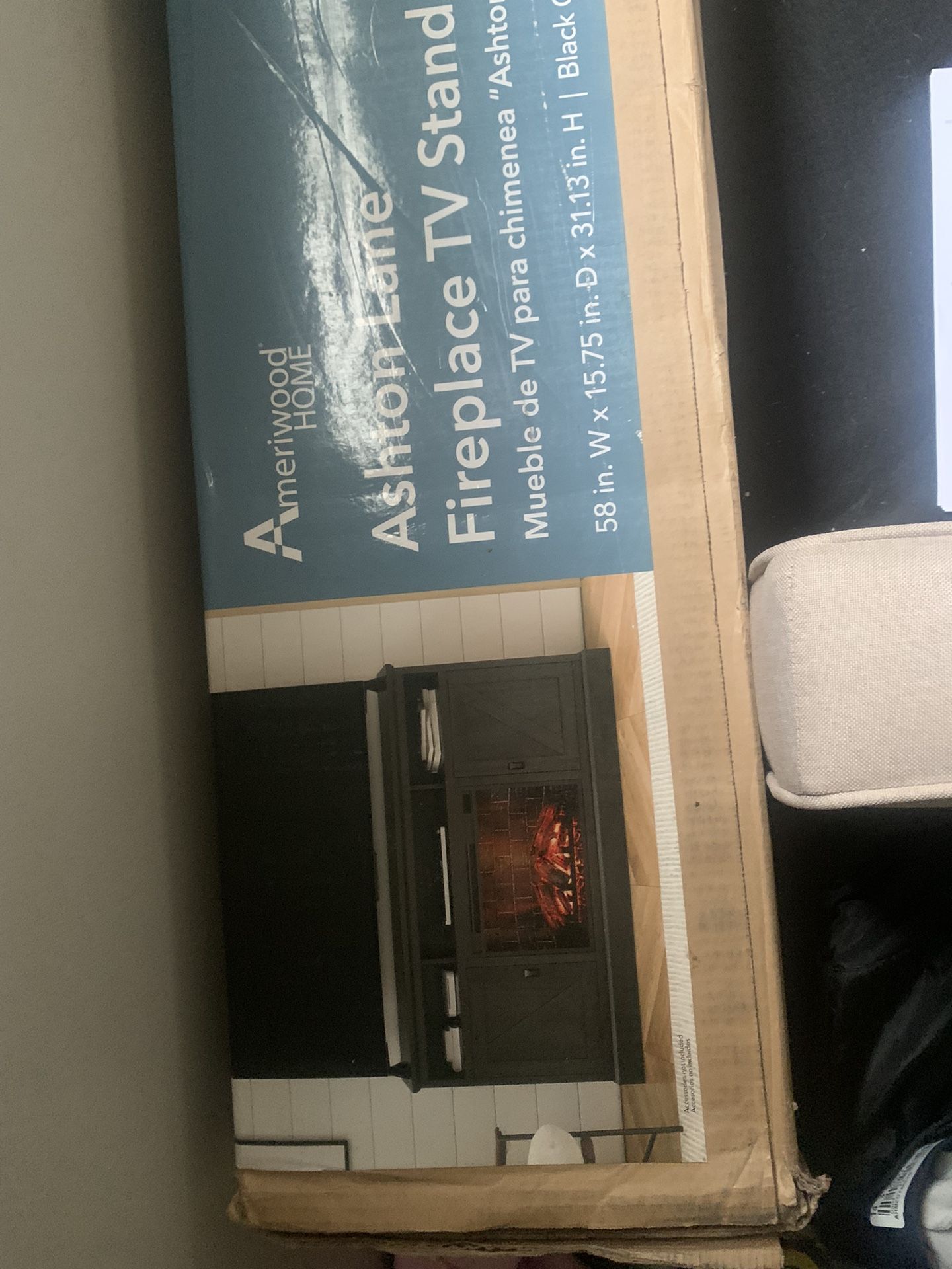 Brand New Ashton Lane Fire Place Tv Stand