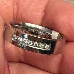 Stainless Steel Men Wedding Ring Size 12, New In The Box 