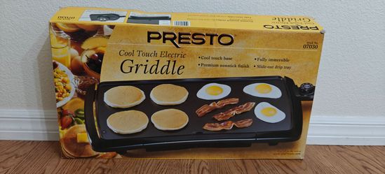 Presto Black Aluminum 10.5x20-inch Cool Touch Electric Griddle Buffet Serving