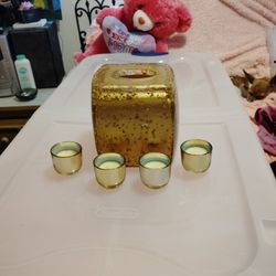 Tissue Cover And 4 Candles