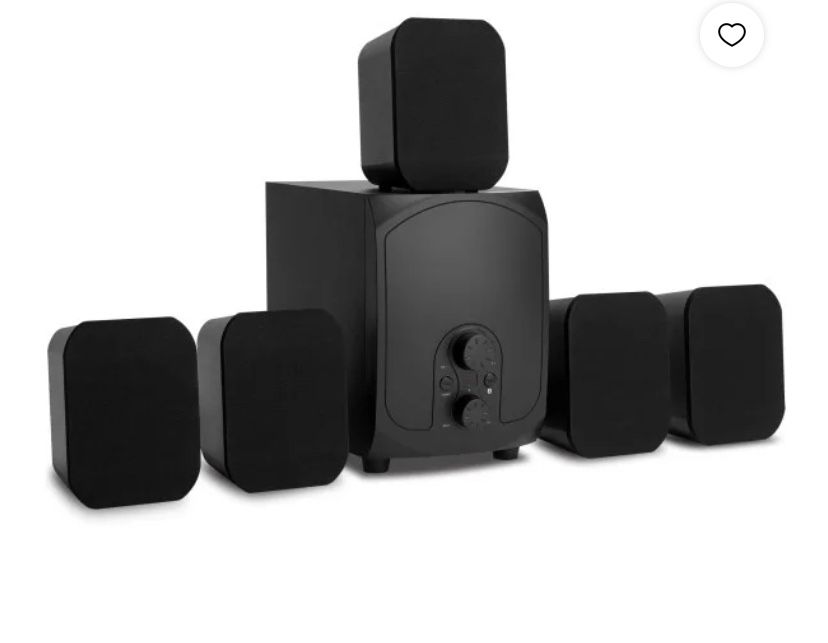 Home Theater Speaker System with Bluetooth & Remote - 6 Piece