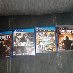Ps4,Ps3 Call Of Duty Disk, Grand Theft Auto 5 Disk