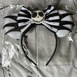 Disney Mouse Ears Headband 5" Bow Hairband - Hair Accessories Disney - The Nightmare Before Christmas - Jack Skellington
