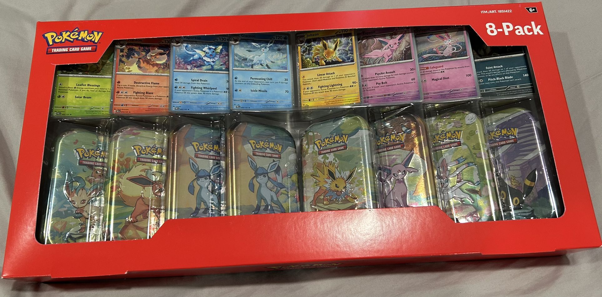 Pokemon Prismatic Evolutions Mini Tins 8 Pack