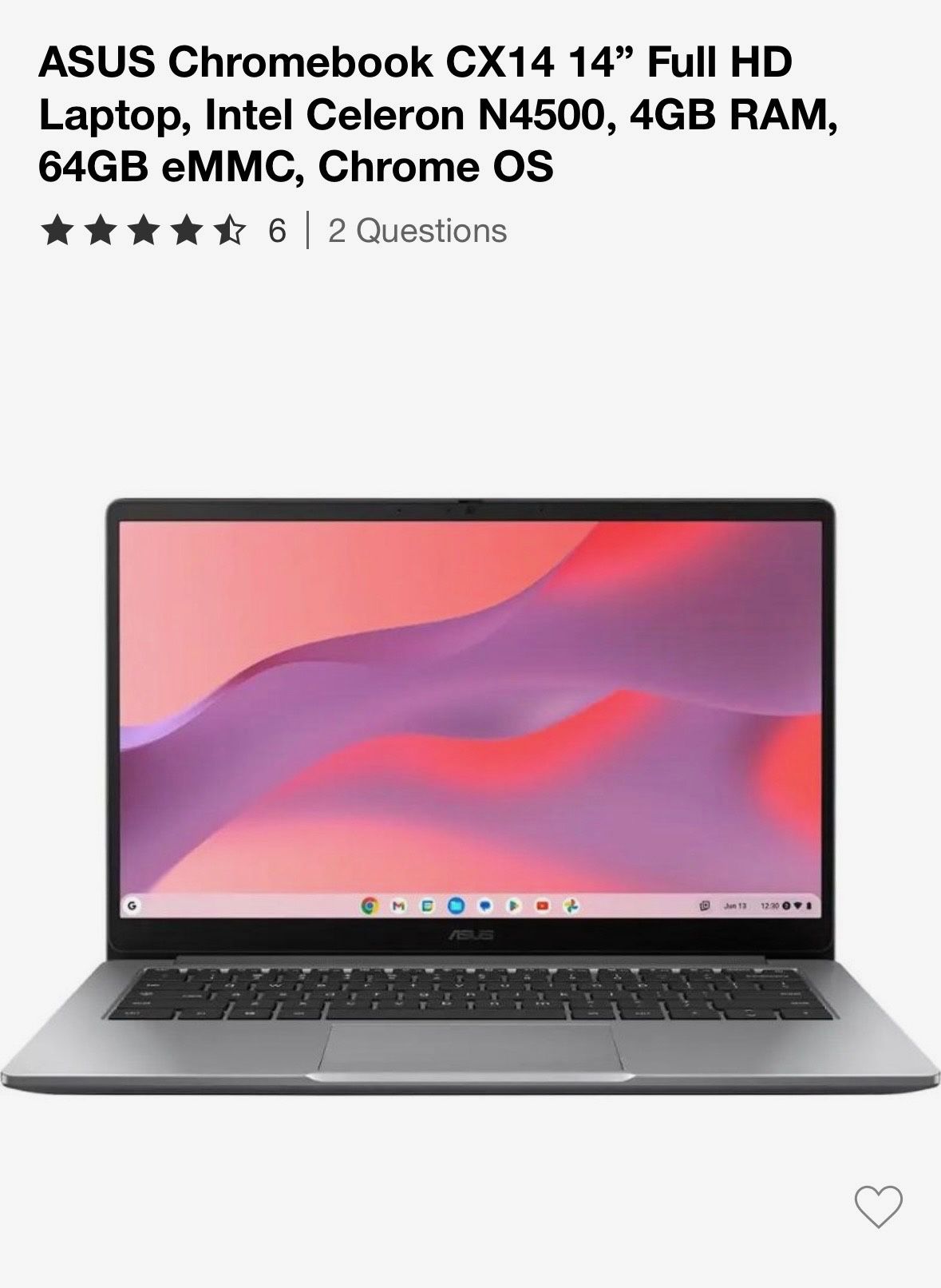 **NEW** ASUS Chromebook CX1400