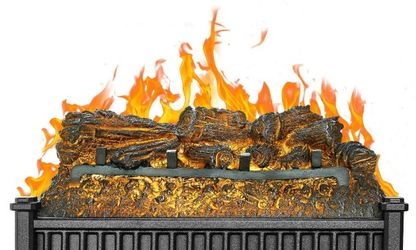 Electric Fireplace Log Heater