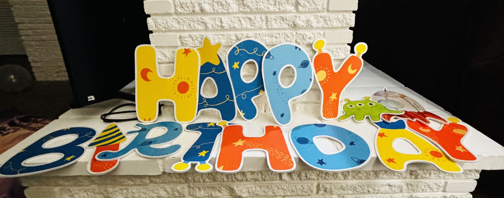 LARGE FOAM LETTERS Multi color Happy birthday 