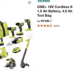 Ryobi Combo Tool Set