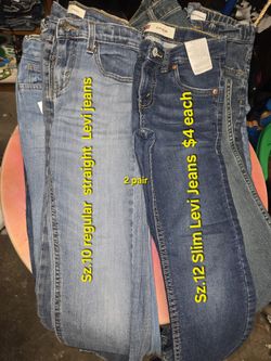 Boys Levi Jeans Sz 10 & 12