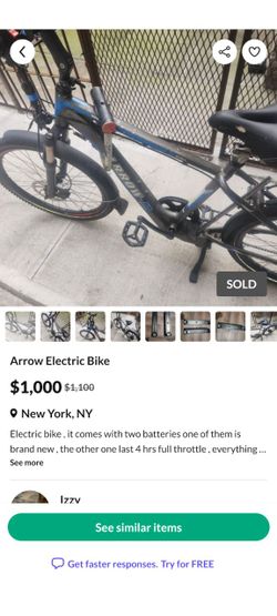 Arrow Electric Mountain Bike Frame fork & accessories
