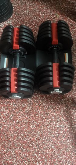 Set of 2 adjustable dumbells 4-90lbs