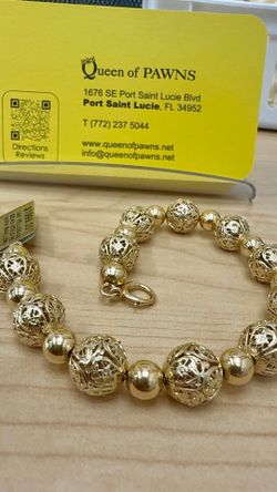 14K Bead Bracelet