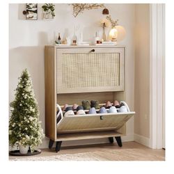 Angel Sar Rattan Shoe Cabinet