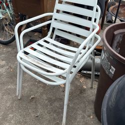 White Metal Chairs 