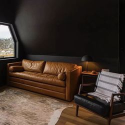Leather Sleeper Sofa