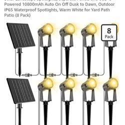 NEW 8 SOLAR LANDSCAPE SOLAR LIGHTS 
