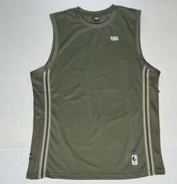 NBA Men’s Muscle Basketball Active Tank Top Size Medium Olive Green NWT