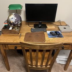 Wooden Study Table And Chair 