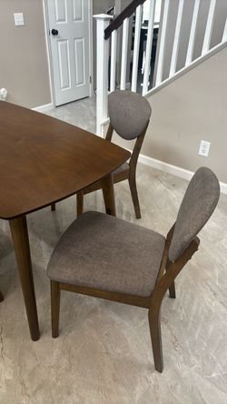 Mid-Century Dining Table and Chairs Set