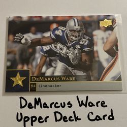 DeMarcus Ware Dallas Cowboys Hall of Fame LB Upper Deck Card. 