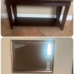 Entry Way Table And Mirror