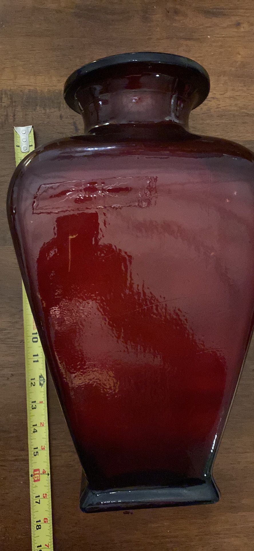 Large Red Ceramic Vase