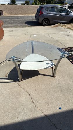 Glass coffee table