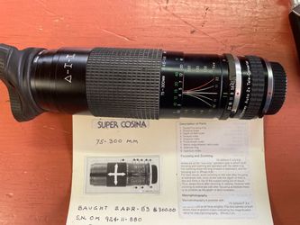 33mm Long Camera lens, 75-300
