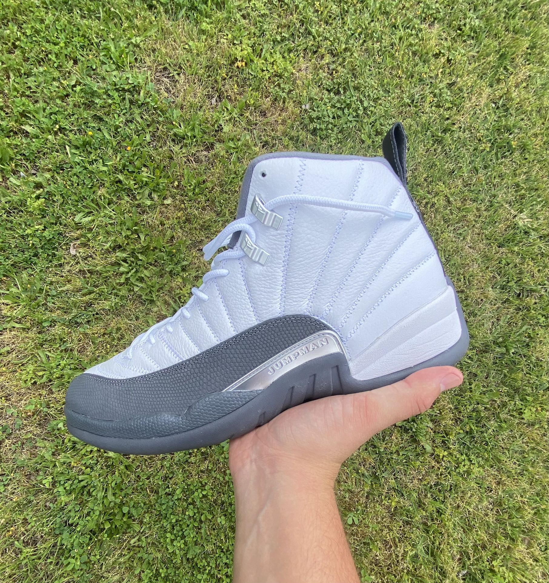 Jordan 12 White Dark Grey Size 13