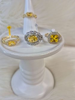 Beautiful yellow ring 14K Gold Laminated Hypoallergenic Waterproof Non Tarnish Excellent Quality Jewelry