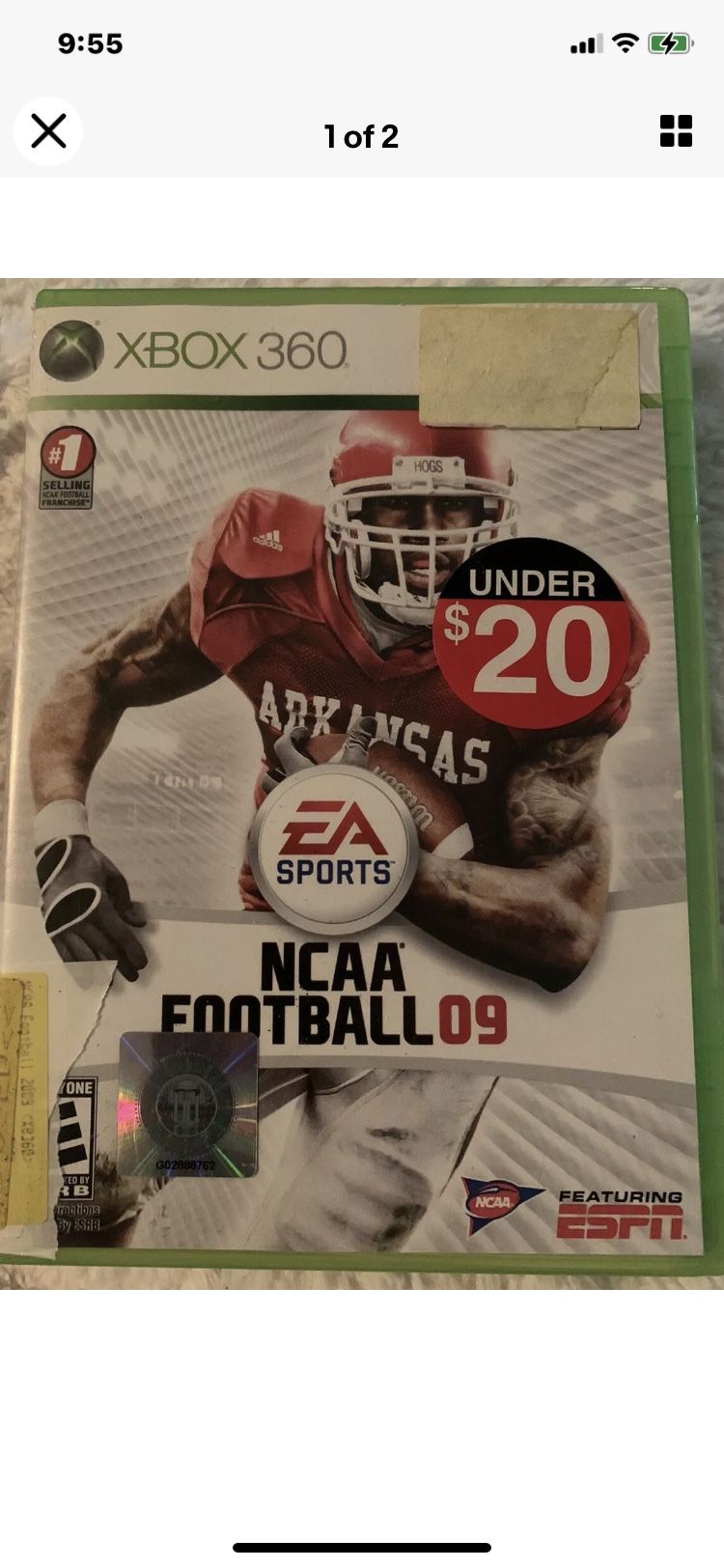  NCAA Football 09 (Microsoft Xbox 360, 2008). Condition is "Very Good". Shipped with USPS First Class.
