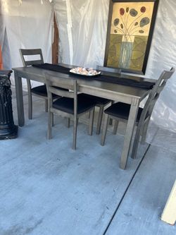 Table and 4 chairs