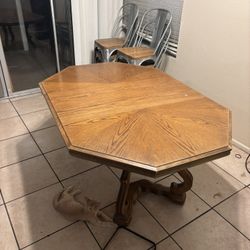 Sturdy Solid Wood Table - Adjustable Size