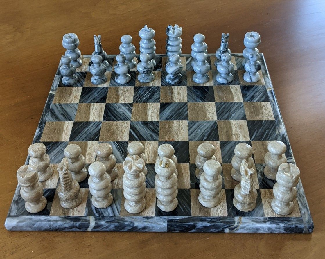 Chess marble set handmade