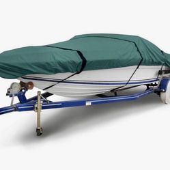 Budge American Flagship Ripstop Boat Cover, Fits V-Hull Fishing Boats, Hunter Green, 14" x16 "Long (Beam Width Up to 90") 🆕✅NEW•Retails $320.40