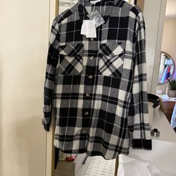Oversized Plaid Flannel Shirt