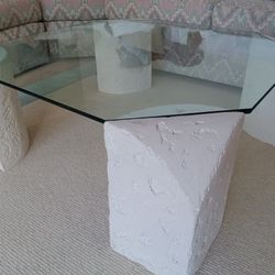 Glass Top Living Room Coffee Table 