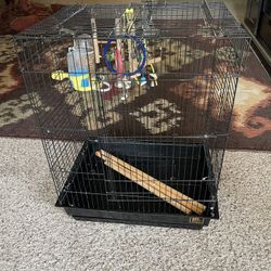 Bird Cage With Toys