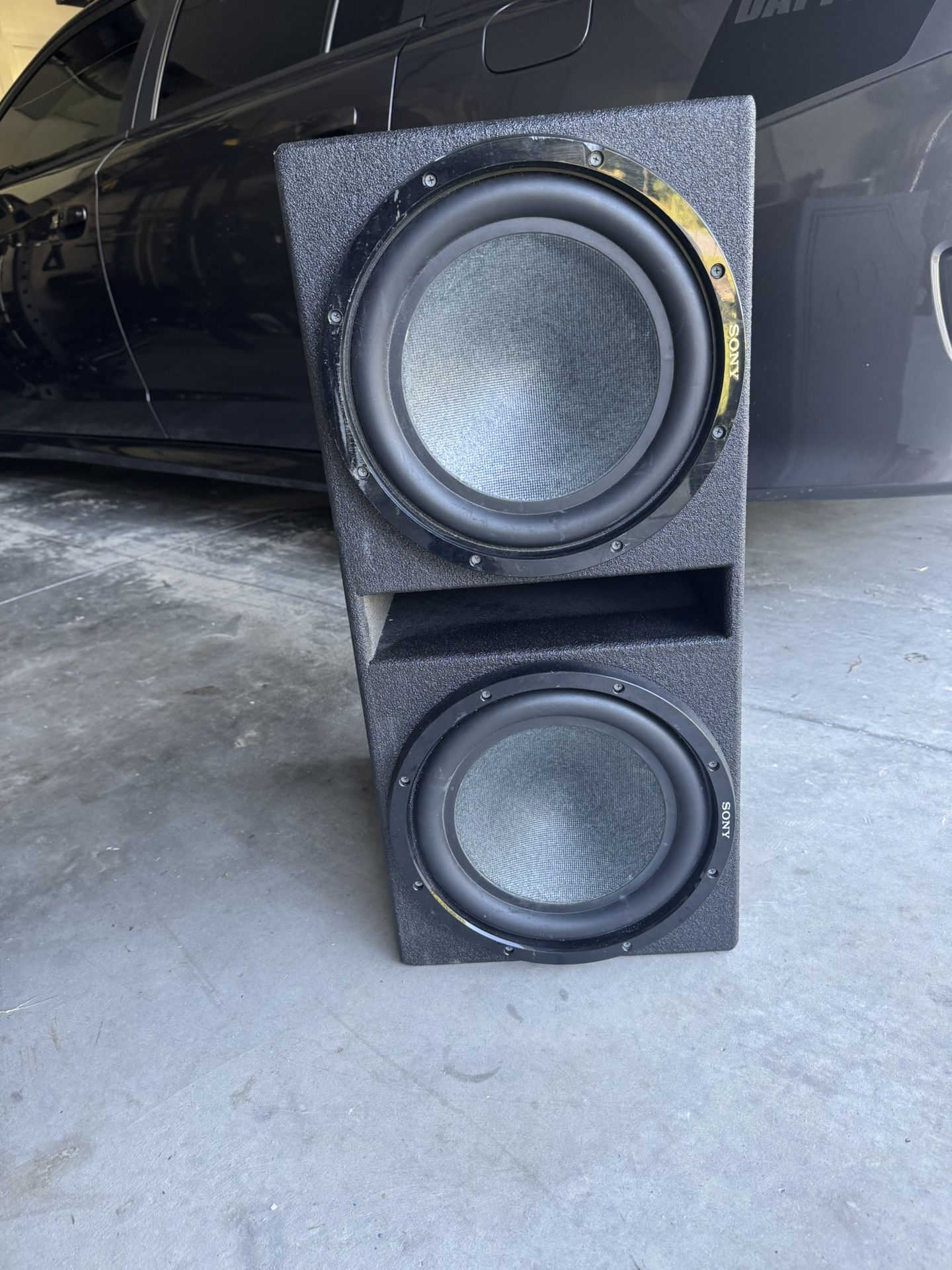 Dual Sony 12” Subwoofers in SPL Ported Box – Never Used
