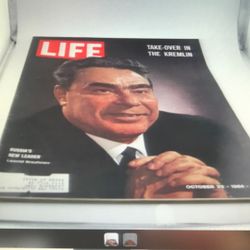 Take Over in the Kremlin Leonid Brezhnev Oct 23 1964 Life Magazine Vintage