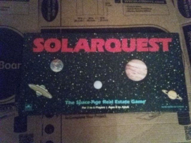 SOLARQUEST Board Game Golden - 90's VINTAGE 80's Star Wars Trek Space Dice Children 