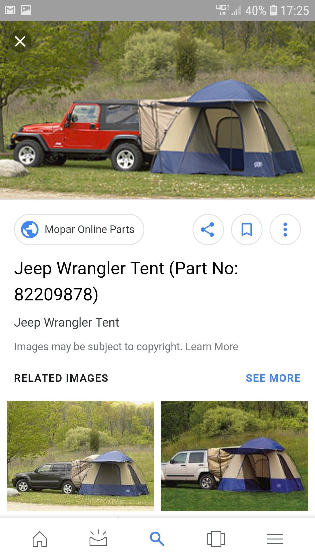 2010 Mopar Jeep Wrangler tent
