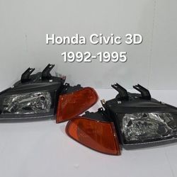 Honda Civic 1992-1995 Headlights Hatchback 