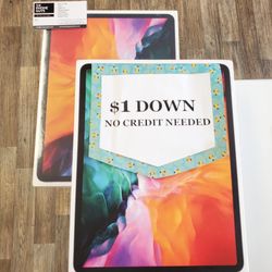 New Apple IPad Pro 12.9 4th Gen LTE 128GB Tablet - 90 DAY WARRANTY - $1 DOWN - NO CREDIT NEEDED 