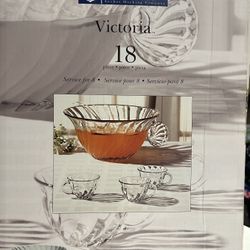 Victoria by An hour Hocking Punch Bowl w/8 cups