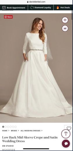 Low Back Wedding Dress Size 12