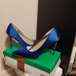 Royal Blue Satin Pump